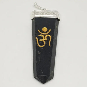 Black Tourmaline Om Pencil Pendant
