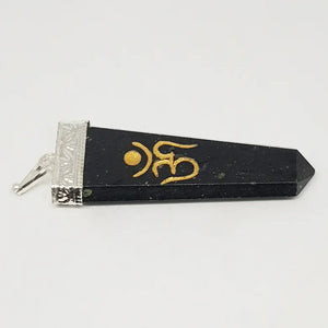 Black Tourmaline Om Pencil Pendant