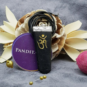 Black Tourmaline Om Pencil Pendant