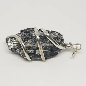 Black Tourmaline Spiral Pendant