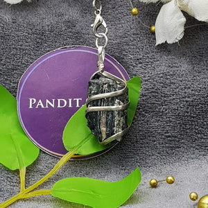 Black Tourmaline Spiral Pendant