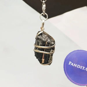 Black Tourmaline Spiral Pendant