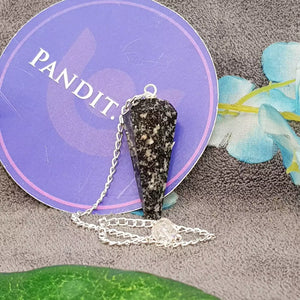 Black White Tourmaline Dowsing Pendulum
