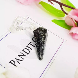 Black White Tourmaline Dowsing Pendulum