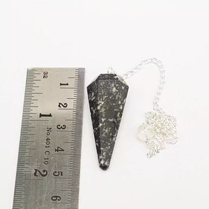 Black White Tourmaline Dowsing Pendulum