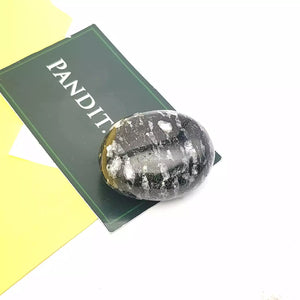 Black White Tourmaline Healing Crystal Palm Stone