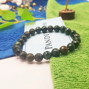 Blood Agate Diamond Cut Bracelet