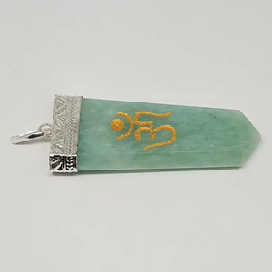 Blue Amazonite Om Pencil Pendant