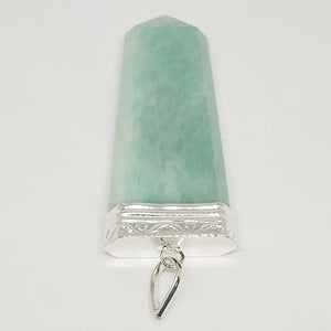 Blue Amazonite Om Pencil Pendant