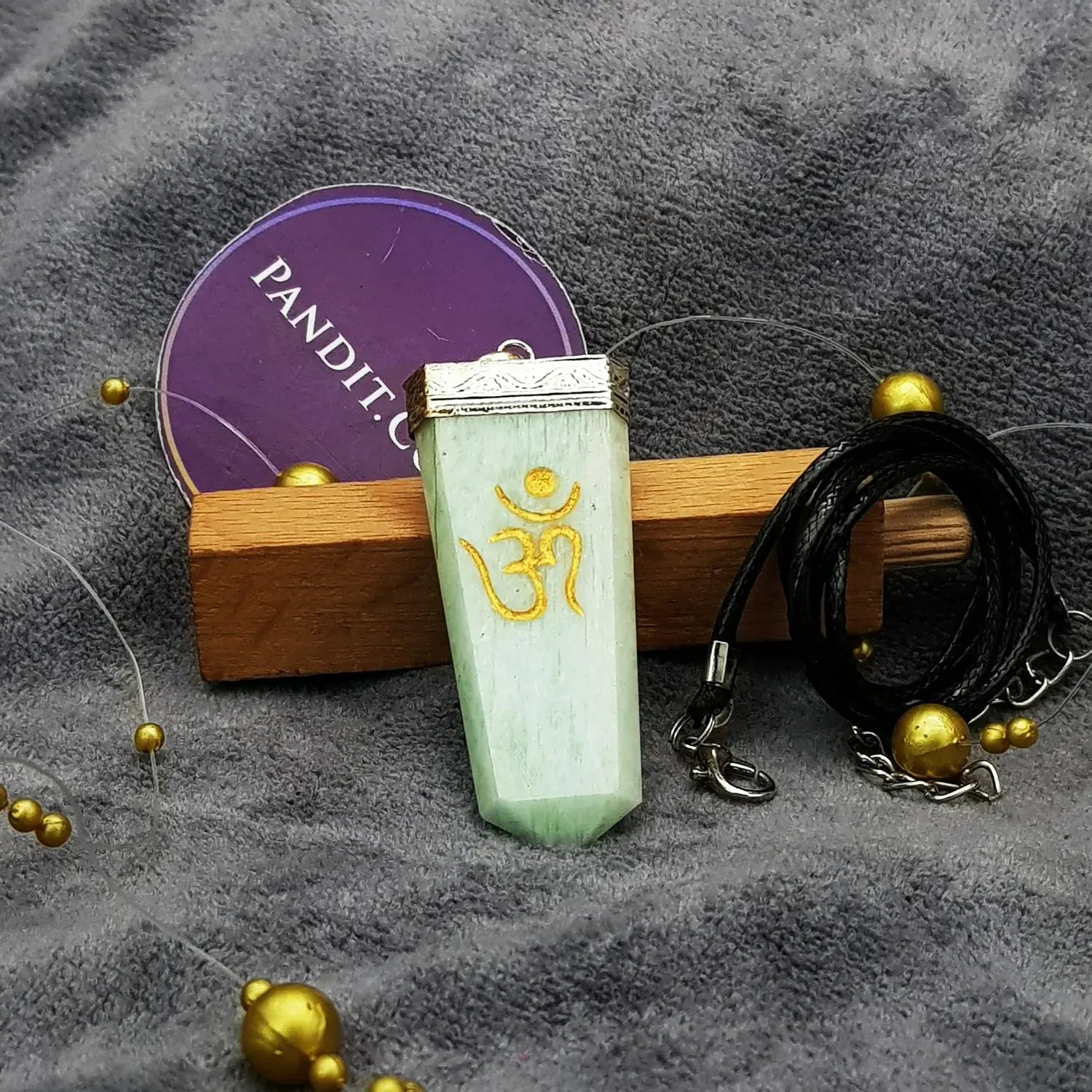 Blue Amazonite Om Pencil Pendant