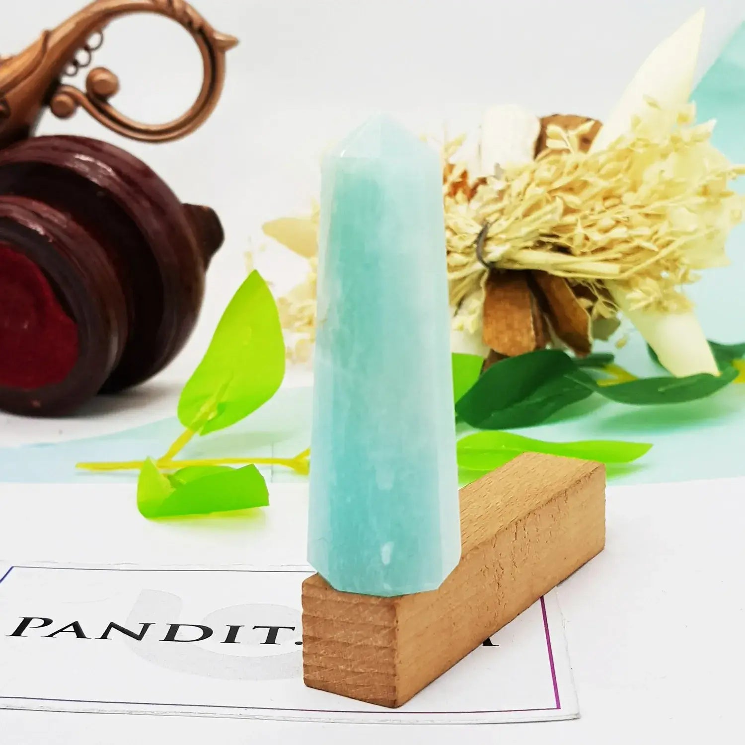 Blue Amazonite Pencil Tower Point