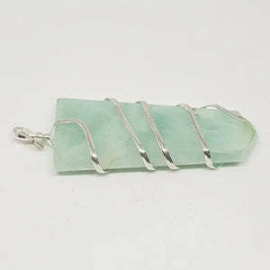 Blue Amazonite Spiral Pencil Pendant