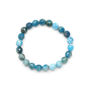 Blue Apatite Diamond Cut Bracelet