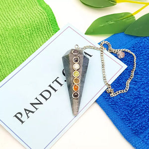 Blue Aventurine 7 Chakra Dowsing Pendulum
