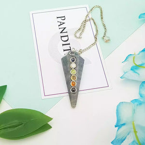 Blue Aventurine 7 Chakra Dowsing Pendulum