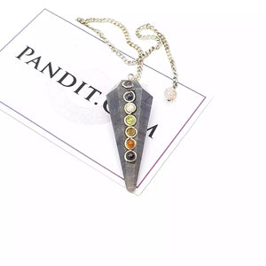 Blue Aventurine 7 Chakra Dowsing Pendulum