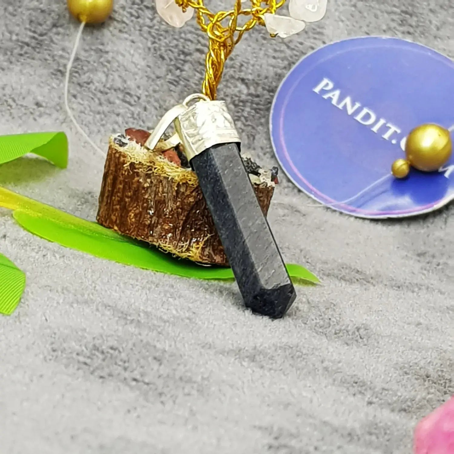 Blue Aventurine Cap Pencil Pendant