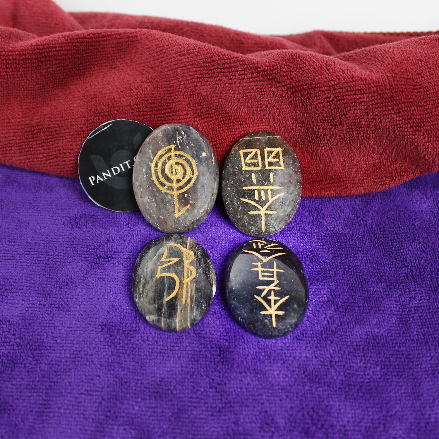 Blue Aventurine Reiki Symbol Healing Stones Set