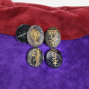 Blue Aventurine Reiki Symbol Healing Stones Set