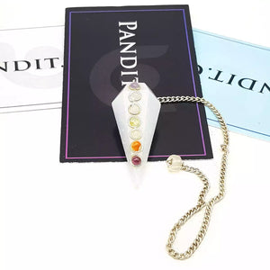Blue Calcite 7 Chakra Dowsing Pendulum
