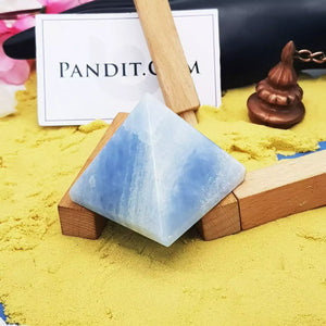 Blue Calcite Crystal Pyramid