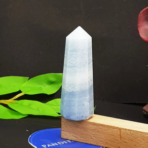 Blue Calcite Pencil Tower Point