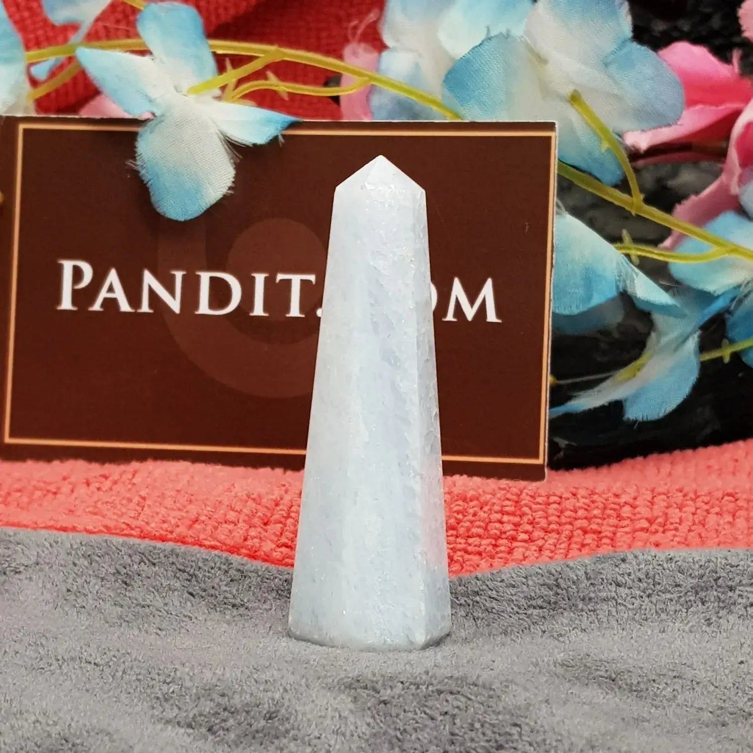 Blue Calcite Pencil Tower Point