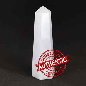 Blue Calcite Pencil Tower Point