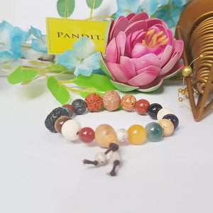 Bodhi Seeds Eyes Beaded Bracelet