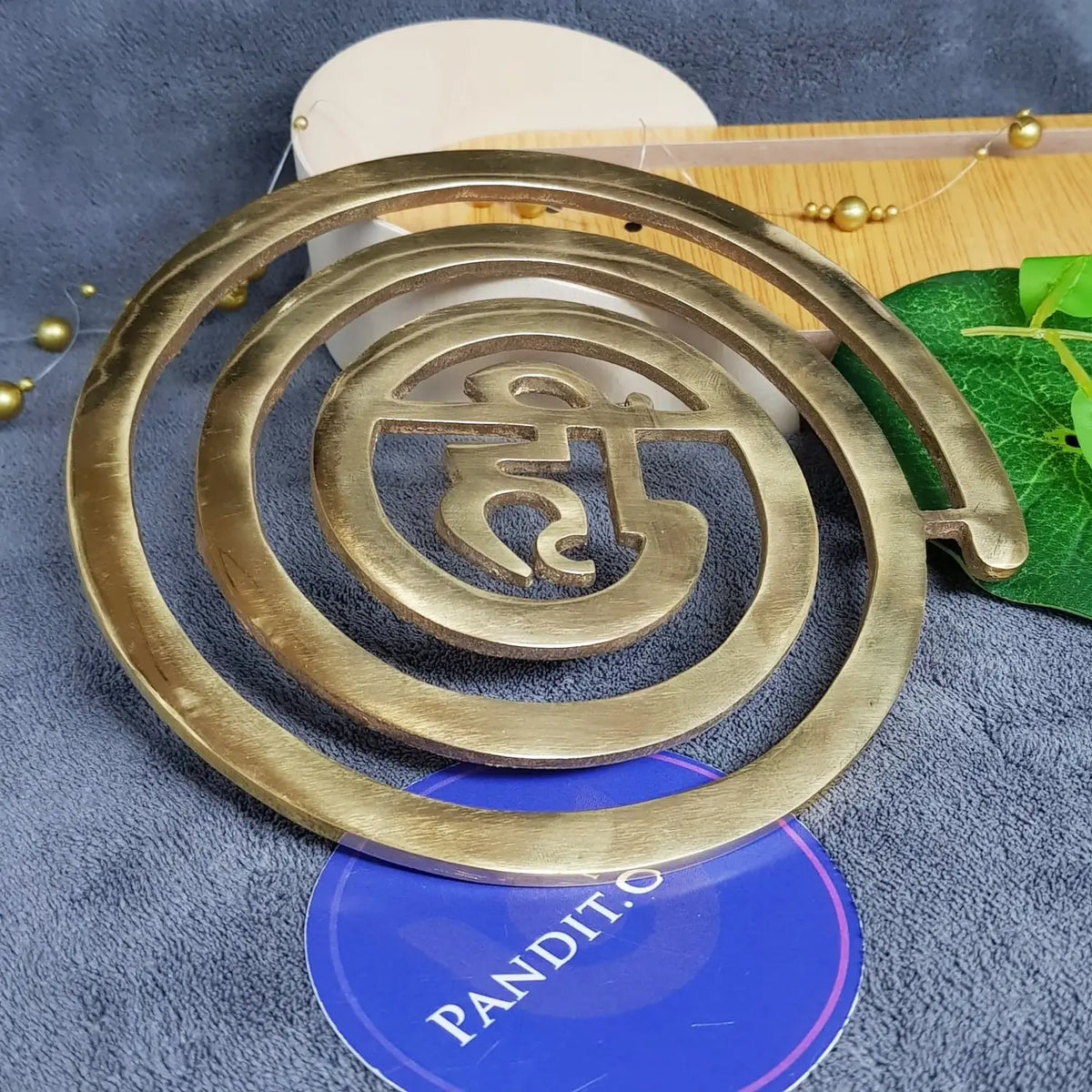 Brass Helix With Beej Mantra Hrim