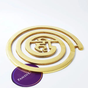 Brass Helix With Beej Mantra Hrim