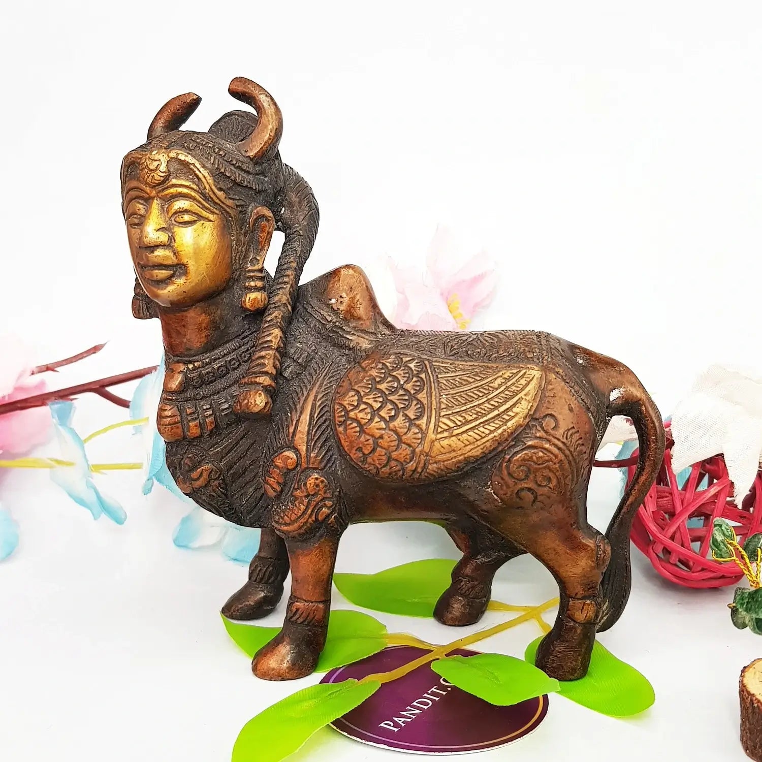 Kamdhenu Cow Brass Idol