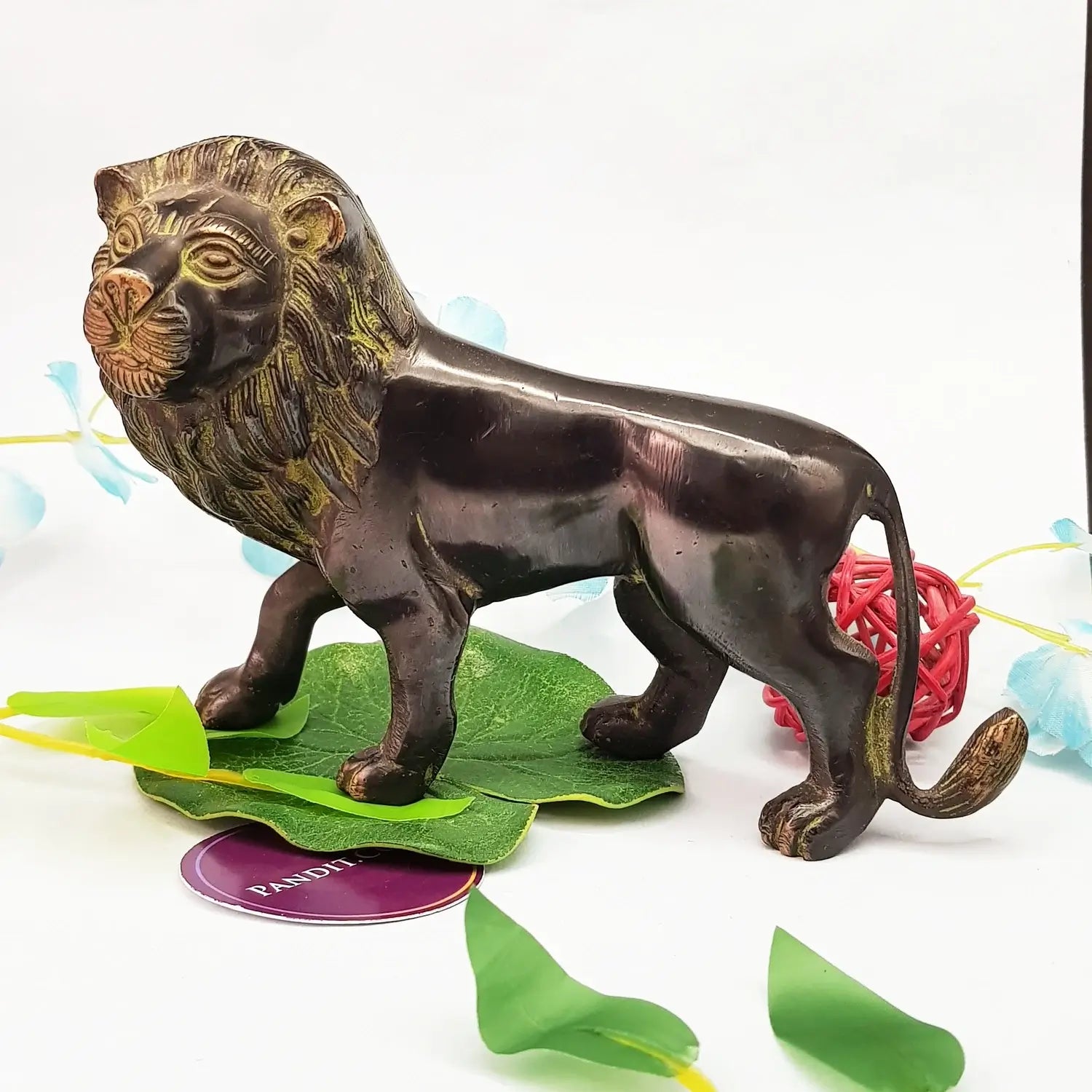 Brass Lion Figurine For Home And Office