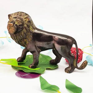 Brass Lion Figurine For Home And Office