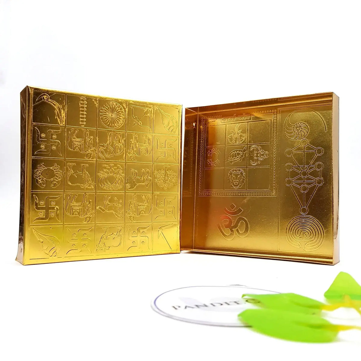 Brass Manjusha Box — close-up detail showing texture and craftsmanship