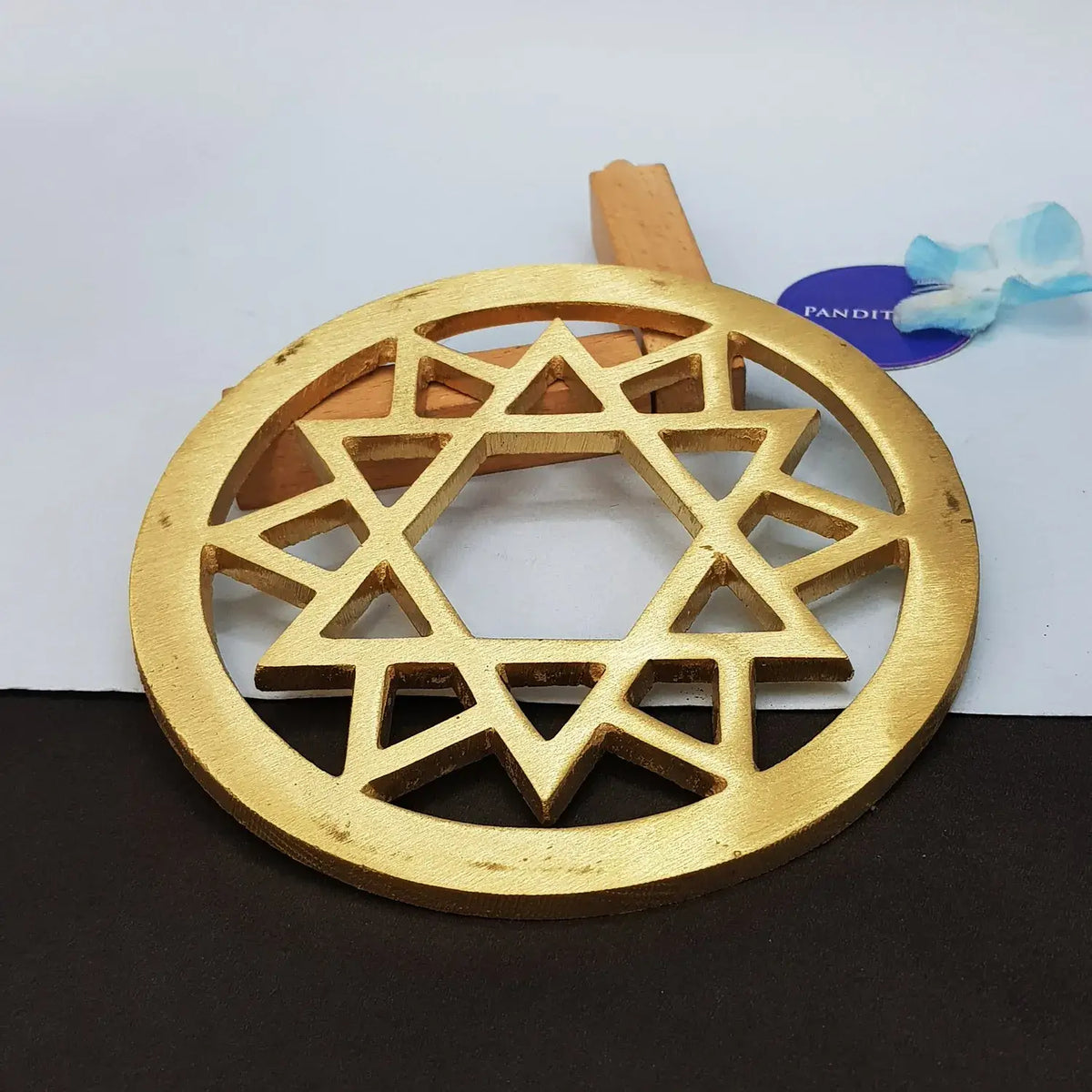 Brass Round Star For North — close-up detail showing texture and craftsmanship