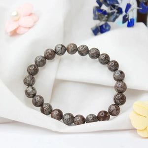 Brown Snowflake Obsidian Bracelet