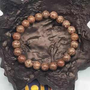 Brown Snowflake Obsidian Bracelet