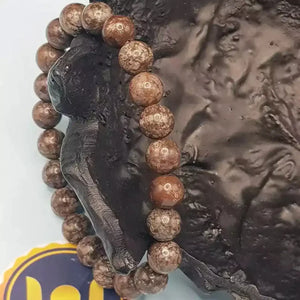 Brown Snowflake Obsidian Bracelet