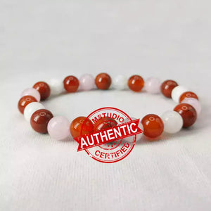 Cancer Zodiac Sign Bracelet — clasp and elastic threading detail