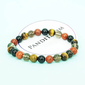 Capricorn Zodiac Sign Bracelet — clasp and elastic threading detail