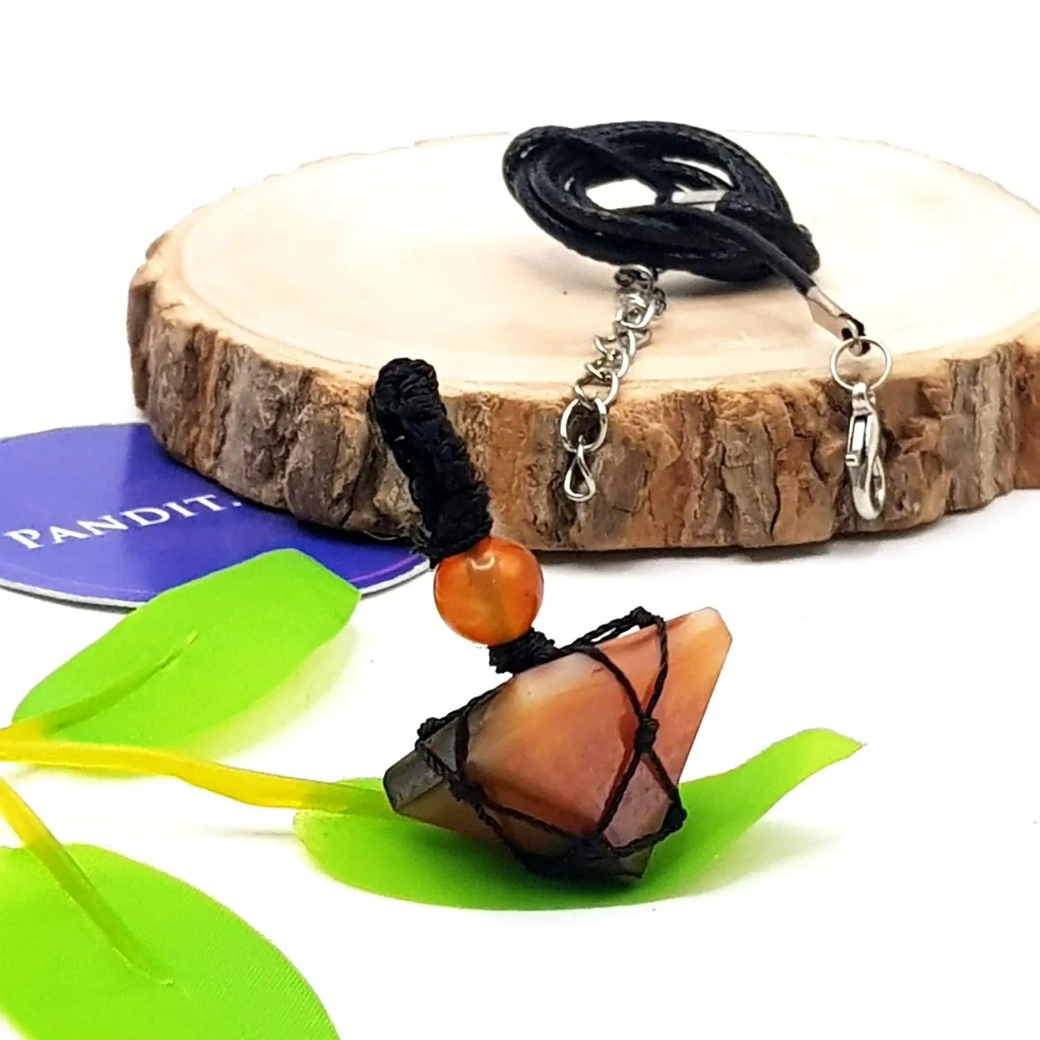 Carnelian Pyramid Pendant