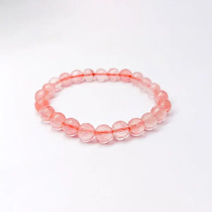 Cherry Quartz Diamond Cut Bracelet