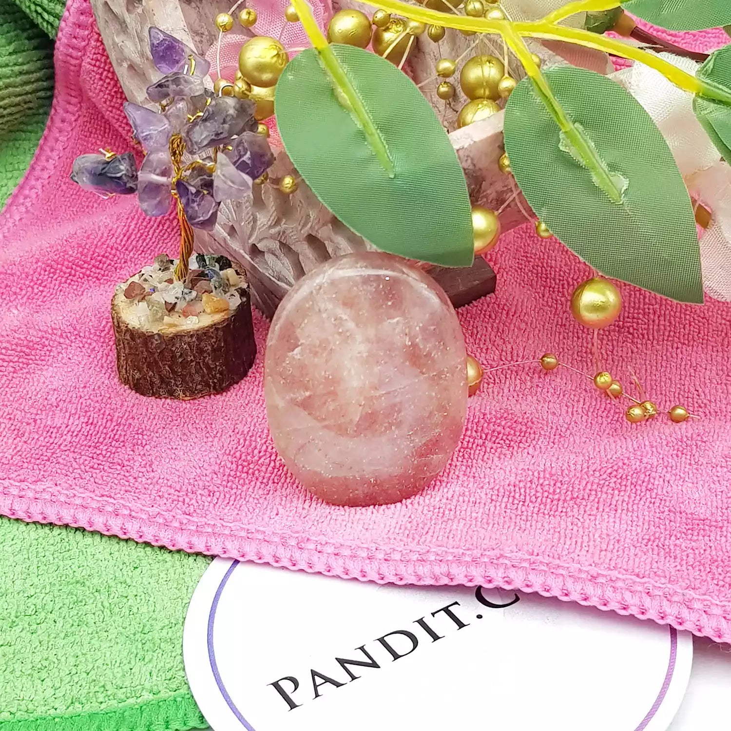 Cherry Quartz Worry Stone