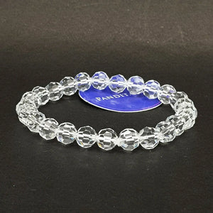 Clear Diamond Cut Glass Bracelet