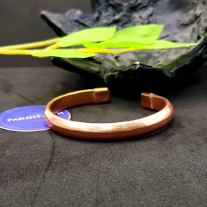 Copper Bracelet — front view of bracelet showing beads and stringing