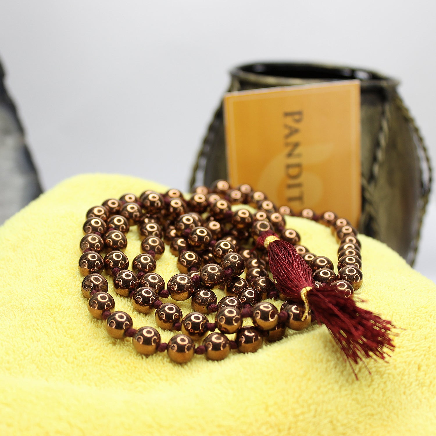 Copper Hematite Mala