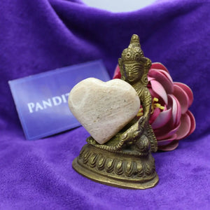 Cream Moonstone Healing Crystal Heart Stone