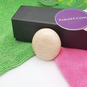 Cream Moonstone Healing Crystal Palm Stone
