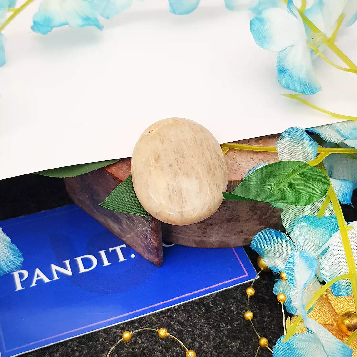 Cream Moonstone Worry Stone